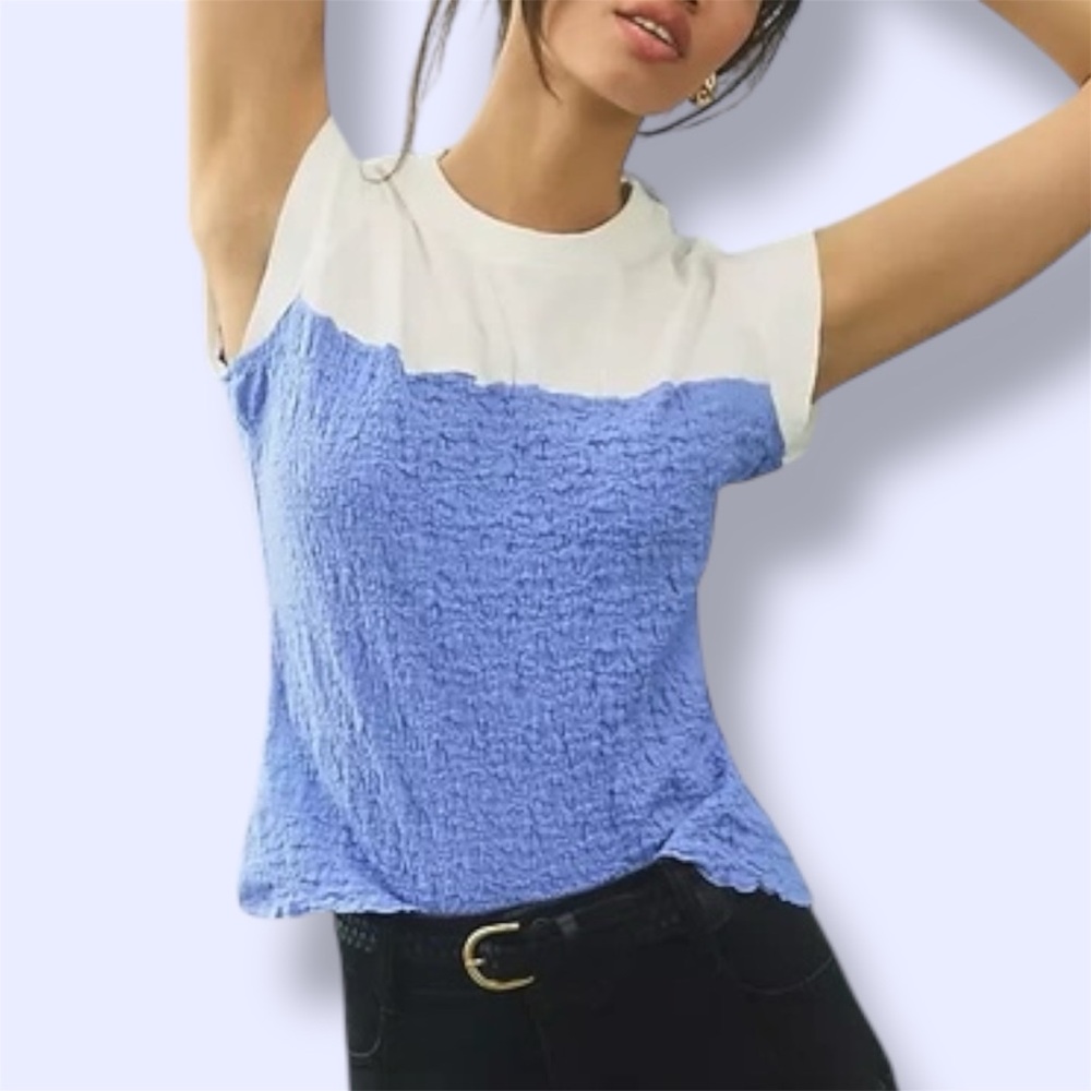 Maeve Short-Sleeve Smocked Polo Top | Anthropologie